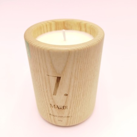 Bougie en bois - Mardi Détox - Parfum yuzu, jasmin & thé vert