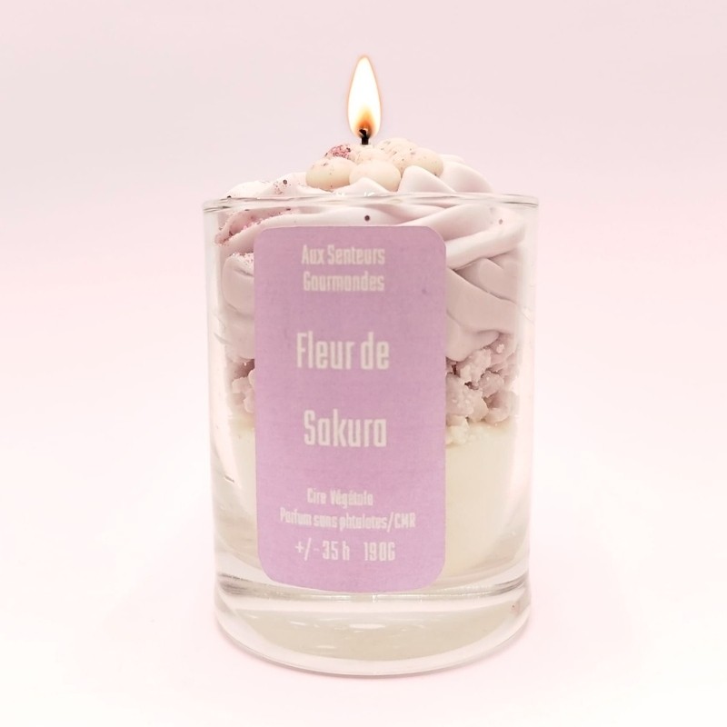 Bougie chantilly -  Parfum fleur de Sakura