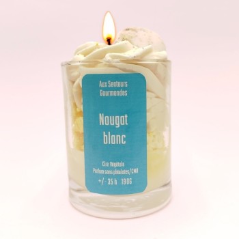Bougie Chantilly - nougat blanc