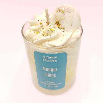 Bougie Chantilly - nougat blanc