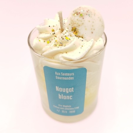 Bougie Chantilly - nougat blanc