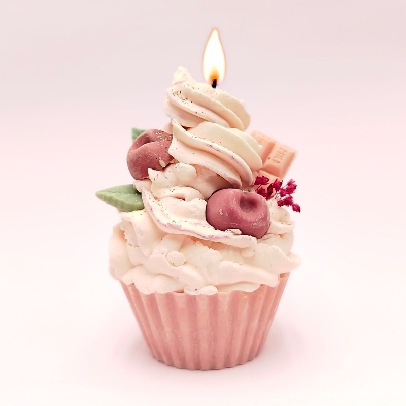 Bougie Cupcake - Parfum Cerise Griotte Bougie Cupcake - Parfum Cerise Griotte