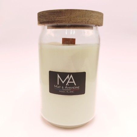 Bougie Classique - Grande Jarre - Parfum Musc Blanc