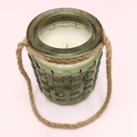 Bougie Lanterne Verte - Parfum Sapin