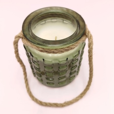 Bougie Lanterne Verte - Parfum Sapin
