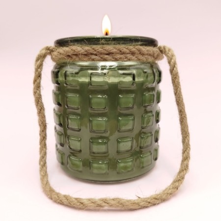Bougie Lanterne Verte - Parfum Sapin