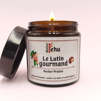 Bougie Classique Lutin Gourmand - Parfum Rocher Praliné