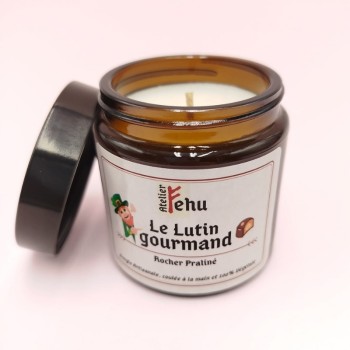Bougie Classique Lutin Gourmand - Parfum Rocher Praliné
