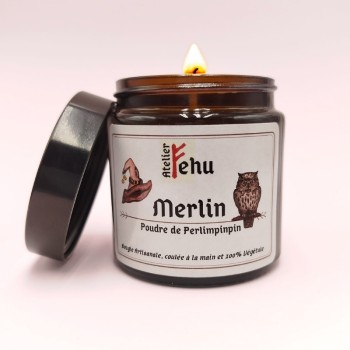 Bougie Classique Merlin - Parfum Fraise & Barbe à Papa