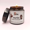 Bougie d'Automne - Merlin - Parfum Fraise & Barbe à Papa