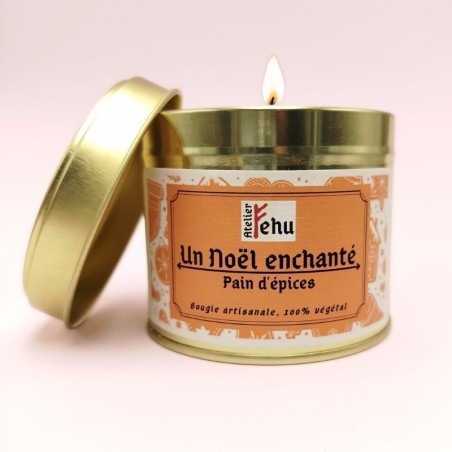 Bougie Classique Noël Enchantée - Parfum Pain d'Épices