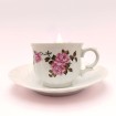 Bougie mini tasse rose - Parfum bouquet fleuri