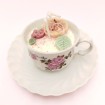 Bougie mini tasse rose - Parfum bouquet fleuri