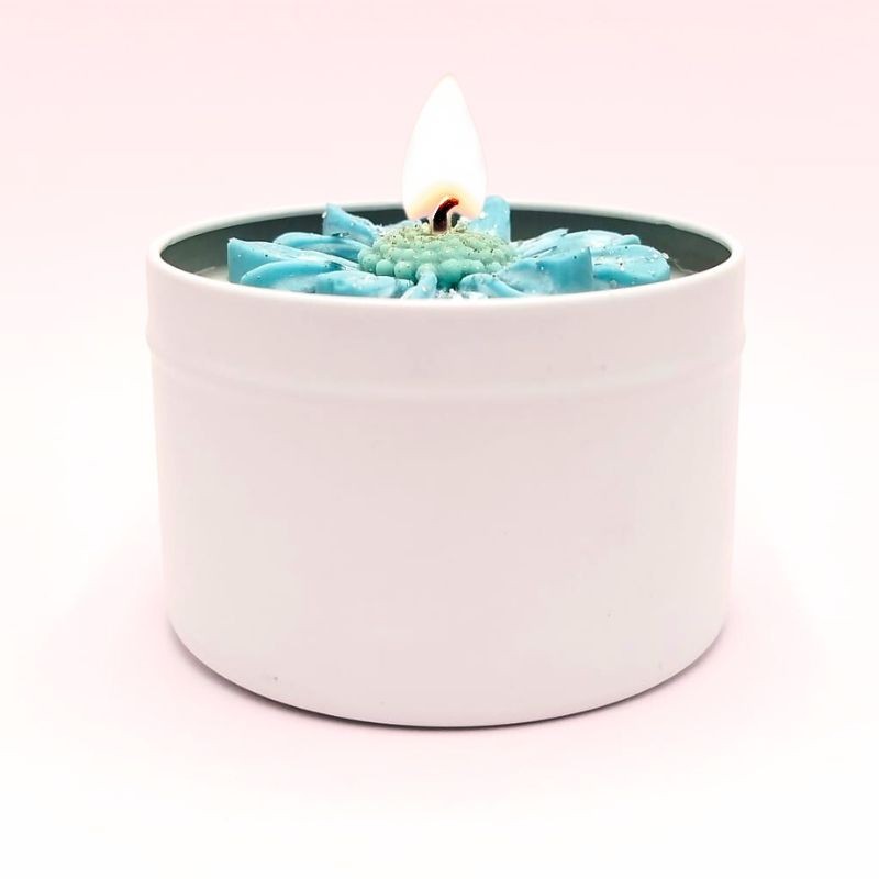 Bougie Marguerite - Parfum Muffin Myrtilles