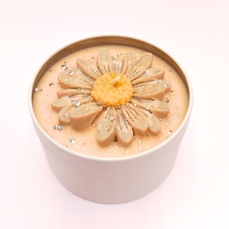 Bougie Marguerite - Parfum Madeleine gourmande