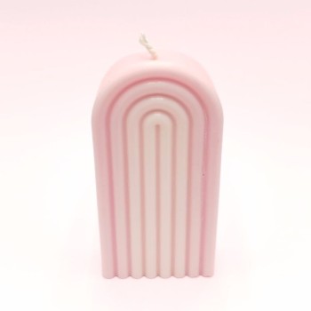 Bougie Moulée Arche Rose - Sans Parfum