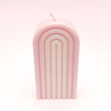 Bougie Moulée Arche Rose - Sans Parfum