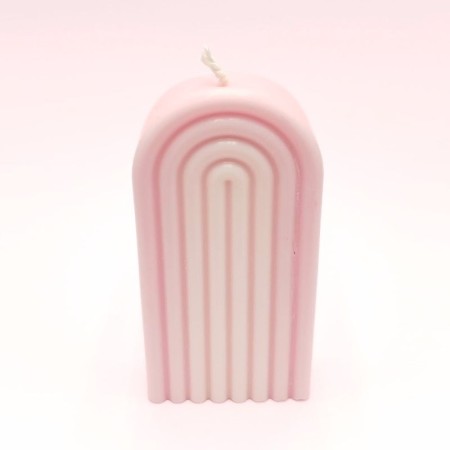 Bougie Moulée Arche Rose - Sans Parfum