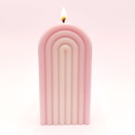 Bougie Moulée Arche Rose - Sans Parfum