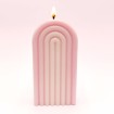 Bougie Moulée Arche Rose - Sans Parfum Bougie Moulée Arche Rose - Sans Parfum
