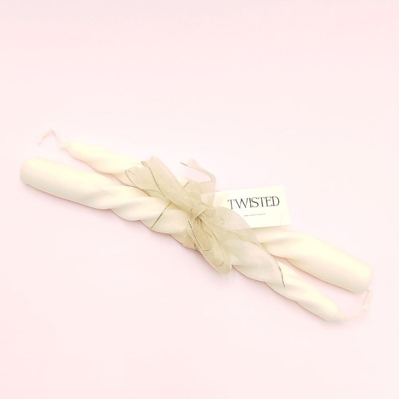 Duo de Chandelles Torsadées - Parfum Ylang Ylang & Jasmin