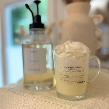Bougie Tasse Gourmande - Parfum Milkshake Vanille