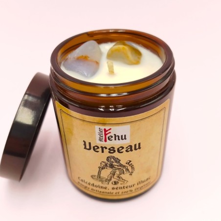 Bougie Astrologique Verseau - Parfum Musc