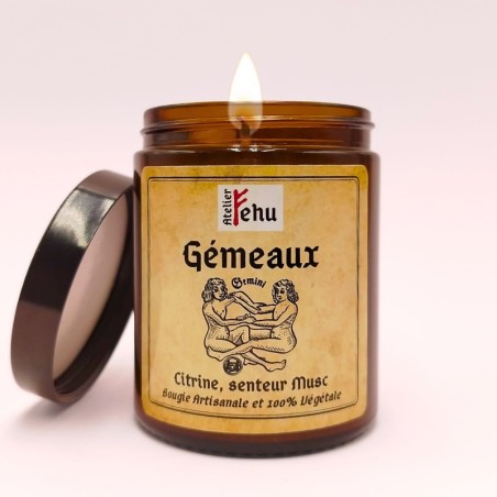 Bougie Astrologique Gémeaux - Parfum Musc