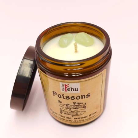 Bougie Astrologique Poisson - Parfum Musc