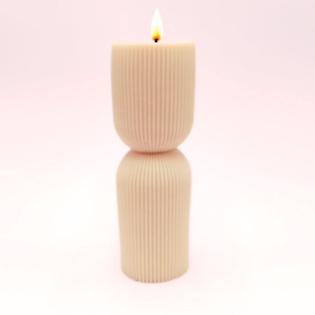 Bougie Décorative Louise - Sans Parfum - Rose