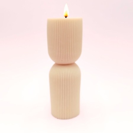 Bougie Décorative Louise - Sans Parfum - Rose