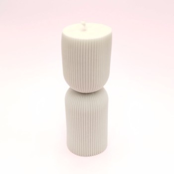 Bougie Décorative Louise - Sans Parfum - Gris