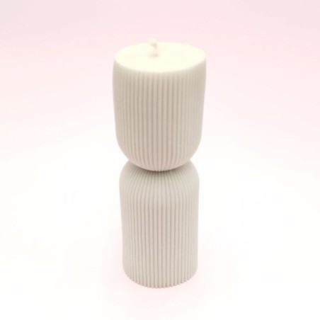 Bougie Décorative Louise - Sans Parfum - Gris
