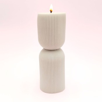 Bougie Décorative Louise - Sans Parfum - Gris