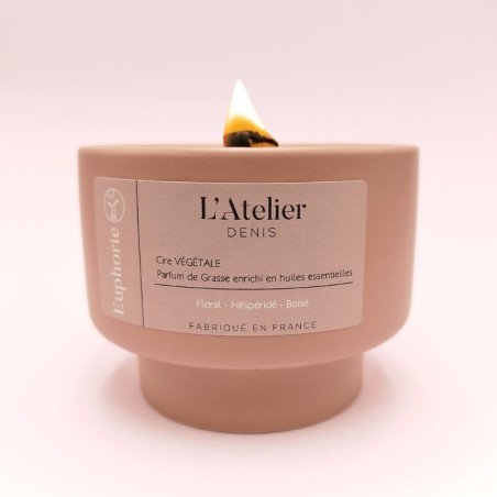 Bougie parfumée "Euphorie" - parfum Citron & Bergamote