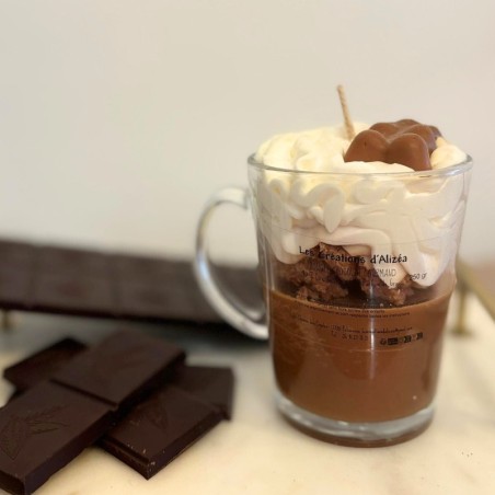 Bougie Tasse Gourmande - Parfum Chocolat & Ourson en Guimauve
