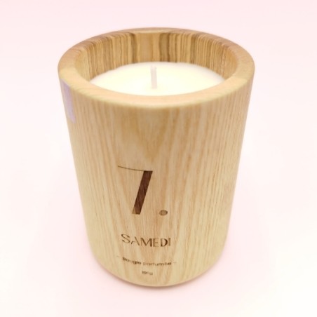 Bougie en bois - Samedi Nature - Parfum camomille & cèdre