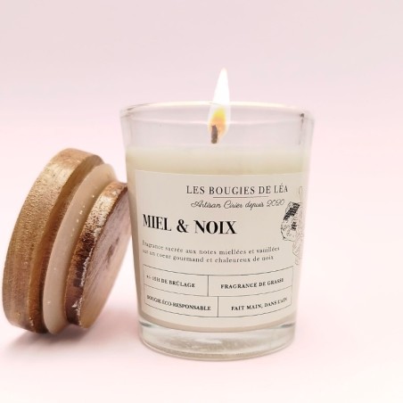 Petite Bougie classique - Parfum miel et noix