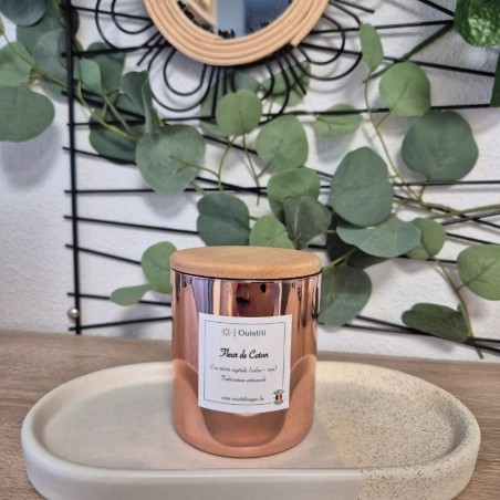 Bougie Classique nacrée Rose Gold - Parfum Fleur de Coton