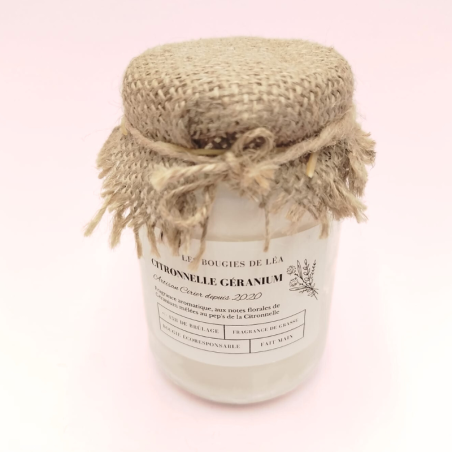 Bougie Classique - Parfum Citronnelle & Géranium