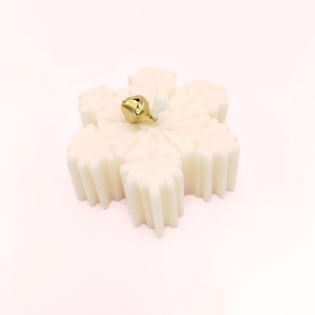 Bougie flocon blanc - Parfum vanille