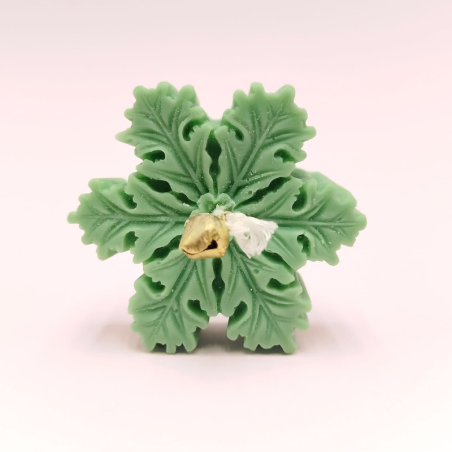 Bougie flocon vert - Parfum sapin