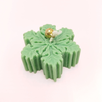 Bougie flocon vert - Parfum sapin