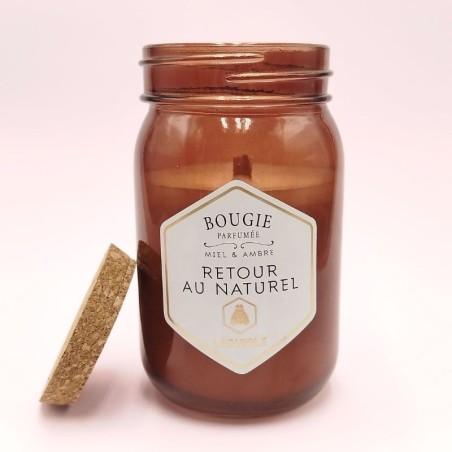 Bougie Décorative Apothicaire - Parfum Ambre & Miel