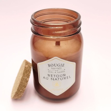 Bougie Décorative Apothicaire - Parfum Ambre & Miel