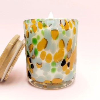 Bougie Classique Tachetée - Parfum Clémentine Monoï