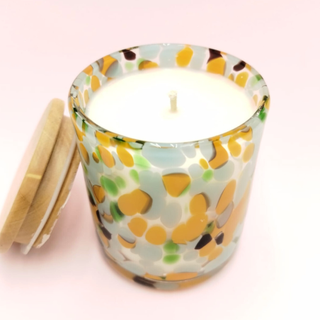 Bougie Classique Tachetée - Parfum Clémentine Monoï