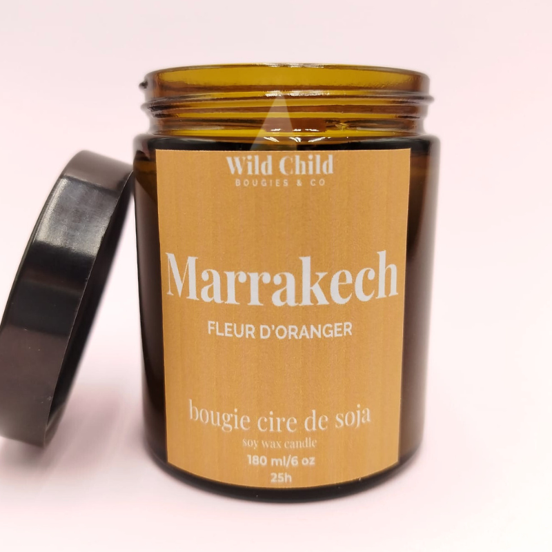 Bougie naturelle - Marrakech - Parfum fleur d'oranger