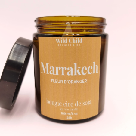 Bougie déco naturelle Marrakech - fleur d'oranger