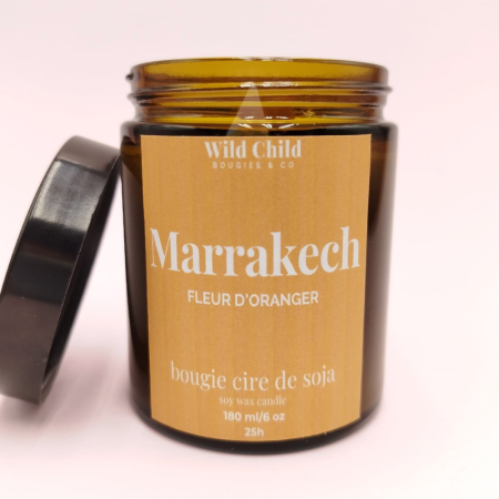 Bougie déco naturelle Marrakech - fleur d'oranger